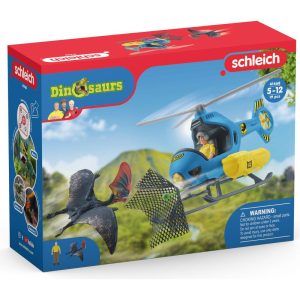 Schleich Dinosaurs: Dinosaur Air Attack – 10 Piece Playset | Toy Figures & Playsets Imaginative Learning Multi