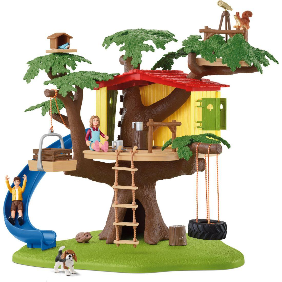 Schleich Farm World: Adventure Tree House – 28 Piece Playset | Toy Figures & Playsets Imaginative Learning Multi