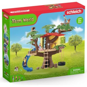 Schleich Farm World: Adventure Tree House – 28 Piece Playset | Toy Figures & Playsets Imaginative Learning Multi