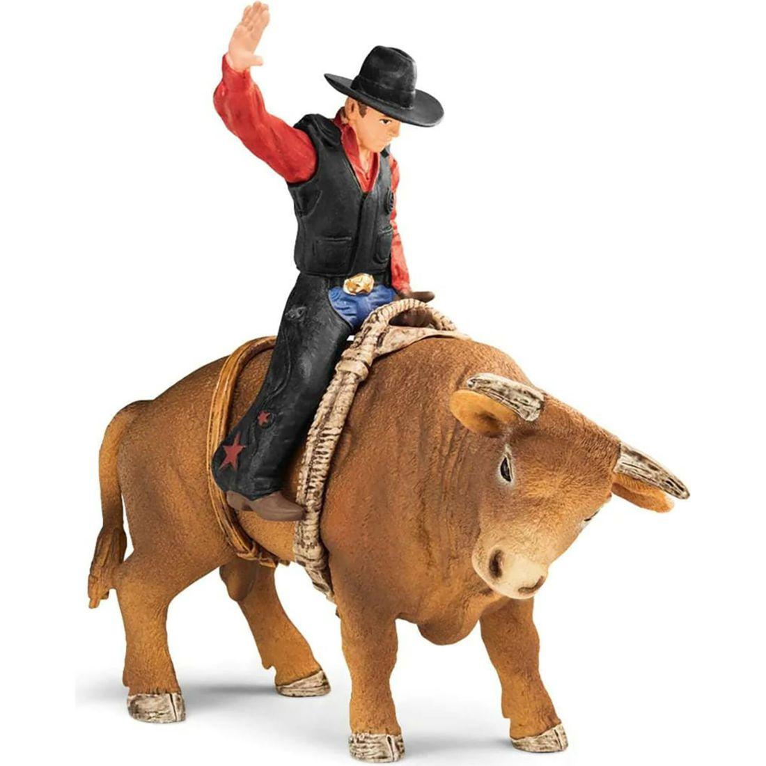 Schleich Farm World: Cowboy With Bull – Rodeo Figure Playset | Toy Figures & Playsets Imaginative Learning Multi