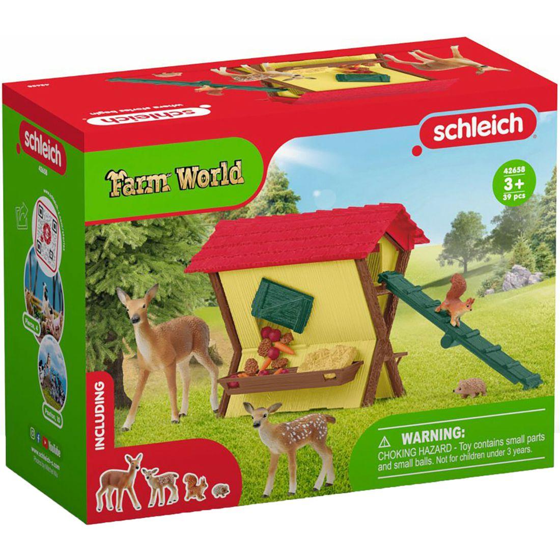 Schleich Farm World: Feeding The Forest Animals – Figurine Playset | Toy Figures & Playsets Imaginative Learning Multi