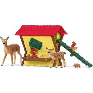 Schleich Farm World: Feeding The Forest Animals – Figurine Playset | Toy Figures & Playsets Imaginative Learning Multi