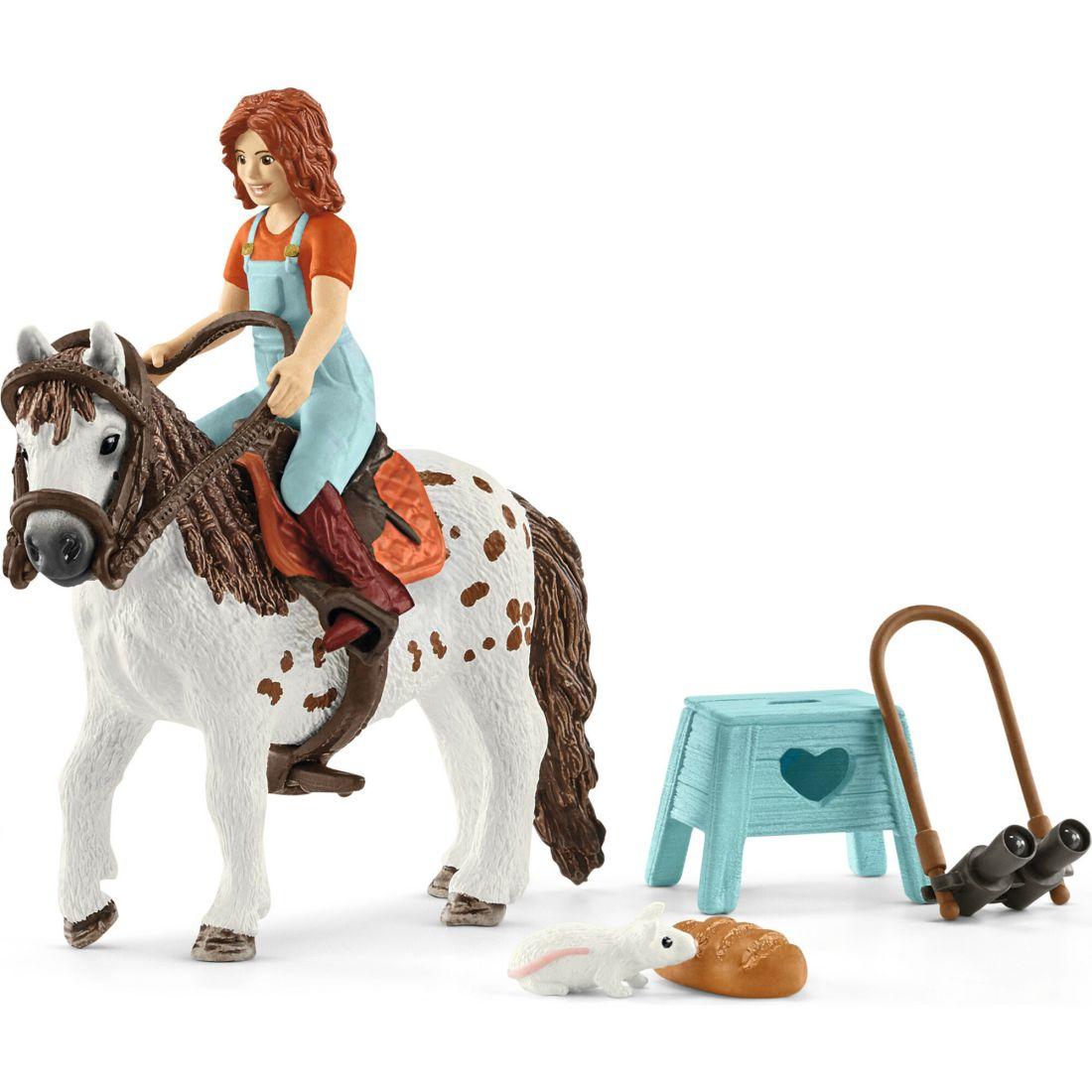 Schleich Horse Club: Mia & Spotty – Horse & Rider Figurine Playset | Toy Figures & Playsets Imaginative Learning Multi