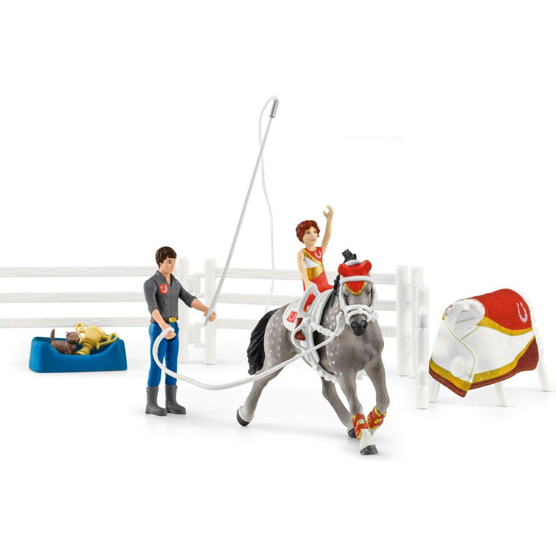 Schleich Horse Club: Mia’S Vaulting Set – 18 Piece Playset | Toy Figures & Playsets Imaginative Learning Multi