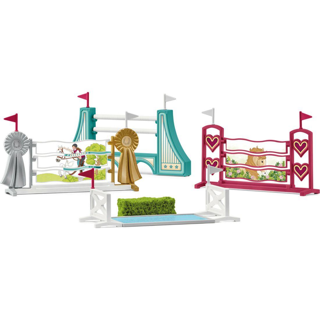 Schleich Horse Club: Obstacle Course Accessories Playset | Toy Figures & Playsets Imaginative Learning Multi