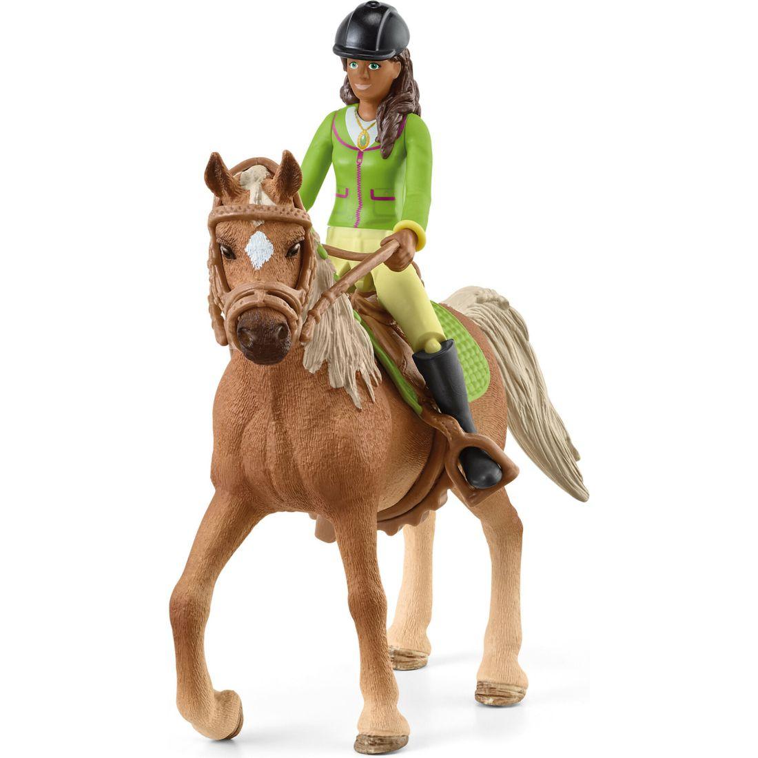 Schleich Horse Club: Sarah & Mystery – Horse & Rider Figurine Playset | Toy Figures & Playsets Imaginative Learning Multi