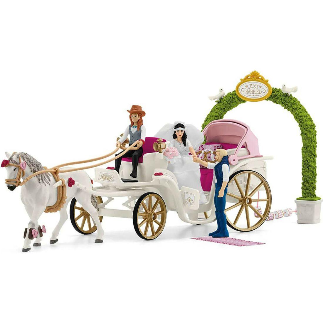 Schleich Horse Club: Wedding Carriage – Horse Playset | Toy Figures & Playsets Imaginative Learning Multi