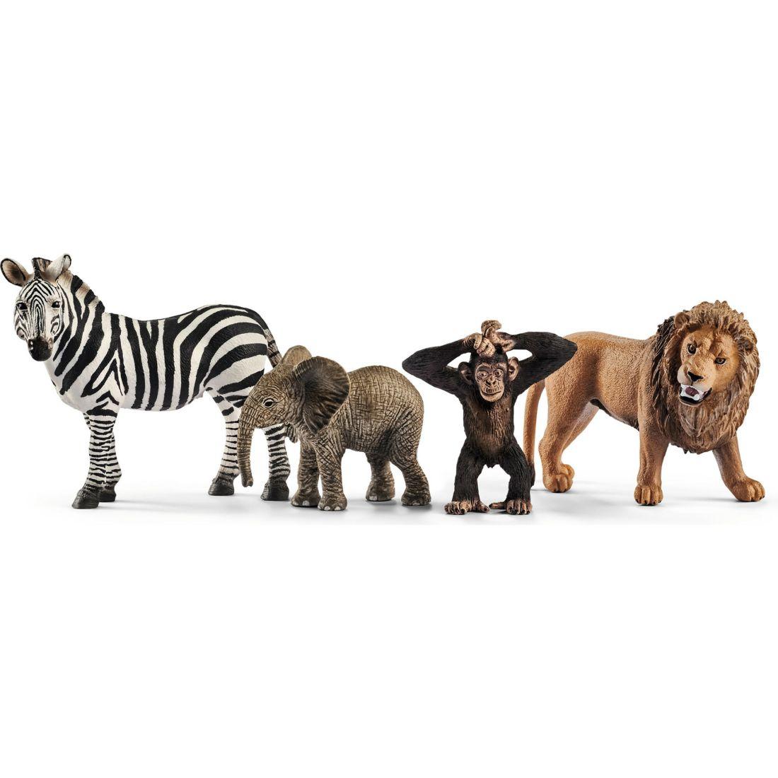 Schleich Wild Life: Starter Set – 4Pc Animal Figurine Set | Toy Figures & Playsets Imaginative Learning Multi