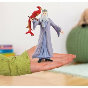 Schleich Wizarding World Of Harry Potter: Albus Dumbledore & Fawkes Figurines | Toy Figures & Playsets Imaginative Learning Blue