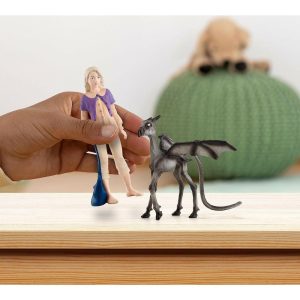 Schleich Wizarding World Of Harry Potter: Lovegood & Baby Thestral Figurines | Toy Figures & Playsets Imaginative Learning Blue