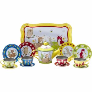 Schylling Forest Friends Tea Time Set For Kids | Play Food & Accessories Kids Multi