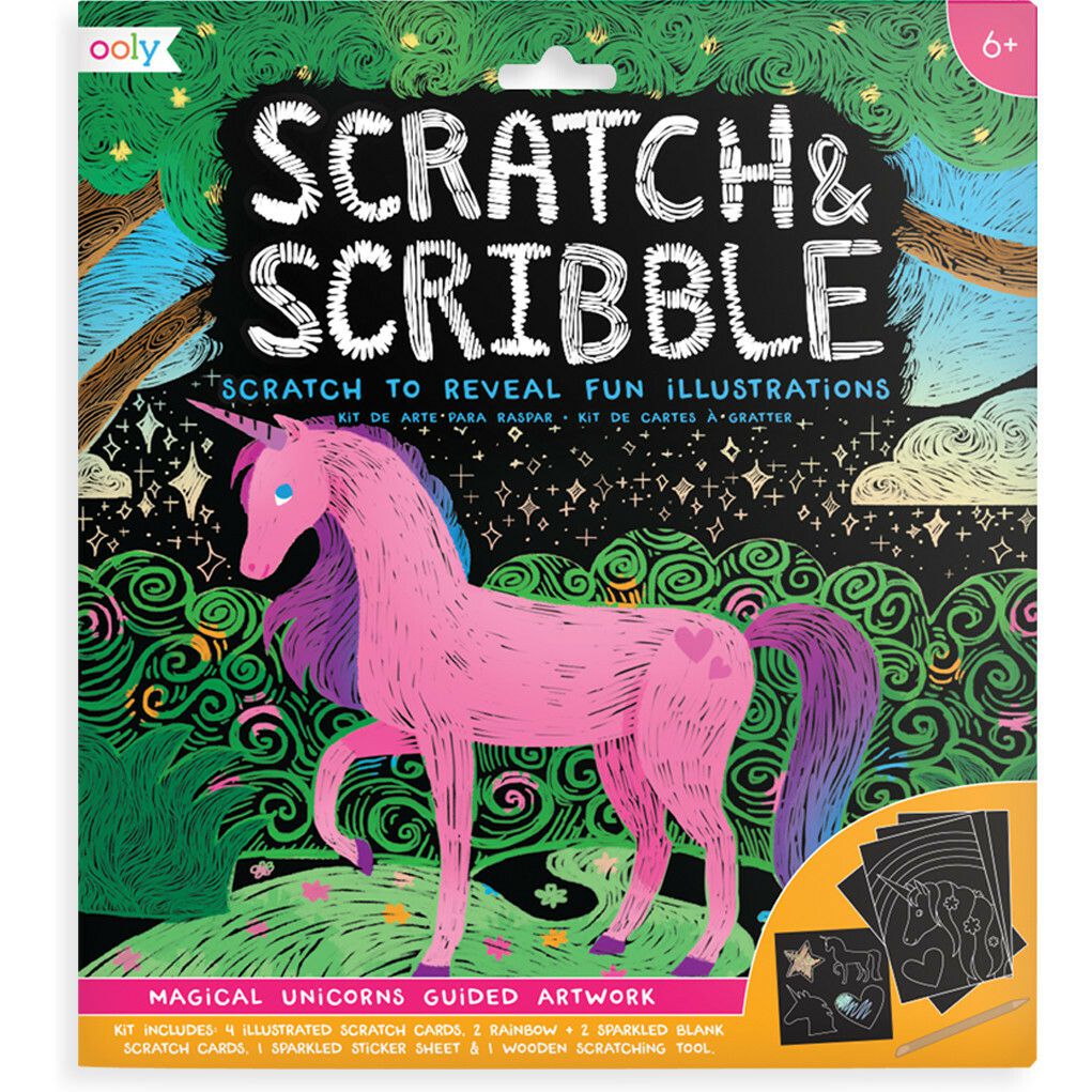 Scratch & Scribble Art Kit, Magical Unicorn (Set Of 10) | Arts & Crafts Arts & Crafts Arts & Crafts