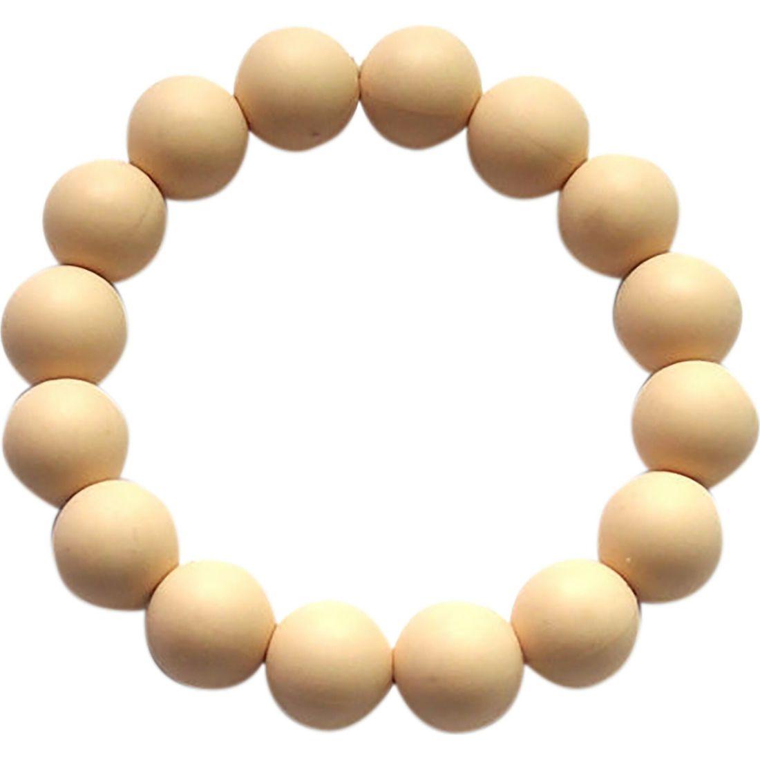 Silicone Beads Bracelet, Sand | Teethers & Rattles Baby & Toddler Cream