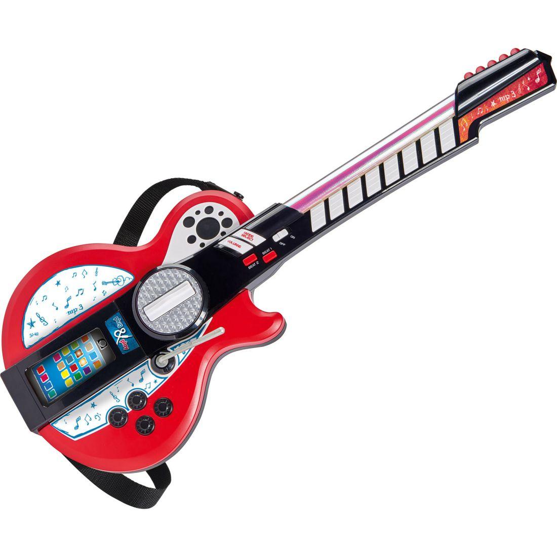 Simba Toys My Music World I-Light Plug And Play Light Guitar, Multicolor | Musical Kids Multi