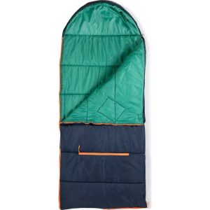 Sleep ‘N’ Pack Big Kids Sleeping Bag, Navy/Green | Yard & Lawn Games Outdoor Navy