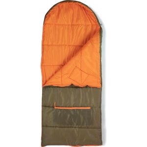 Sleep ‘N’ Pack Big Kids Sleeping Bag, Olive/Orange | Yard & Lawn Games Outdoor Green