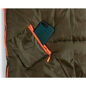 Sleep ‘N’ Pack Big Kids Sleeping Bag, Olive/Orange | Yard & Lawn Games Outdoor Green