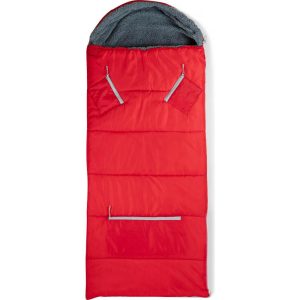 Sleep ‘N’ Pack Big Kids Sleeping Bag, Red/Grey | Yard & Lawn Games Outdoor Red