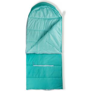 Sleep ‘N’ Pack Big Kids Sleeping Bag, Teal/Teal | Yard & Lawn Games Outdoor Turquoise