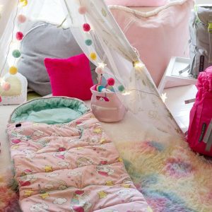 Sleep ‘N’ Pack Littles Sleeping Bag, Unicorns | Yard & Lawn Games Outdoor Prints