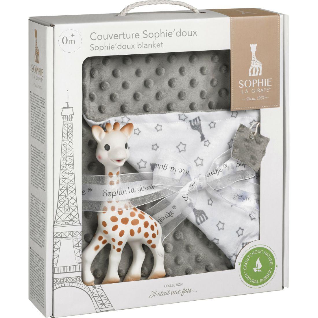 Sophie Baby Blanket Set, Grey/White | Plush Baby & Toddler Multi