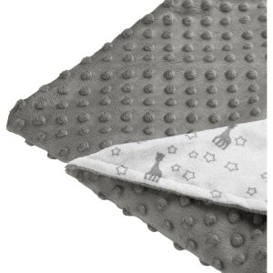 Sophie Baby Blanket Set, Grey/White | Plush Baby & Toddler Multi