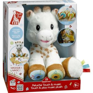 Sophie La Giraffe Touch & Play Plush Toy, White/Brown | Plush Baby & Toddler Multi