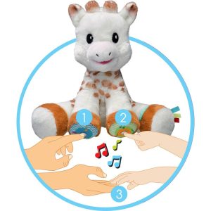 Sophie La Giraffe Touch & Play Plush Toy, White/Brown | Plush Baby & Toddler Multi