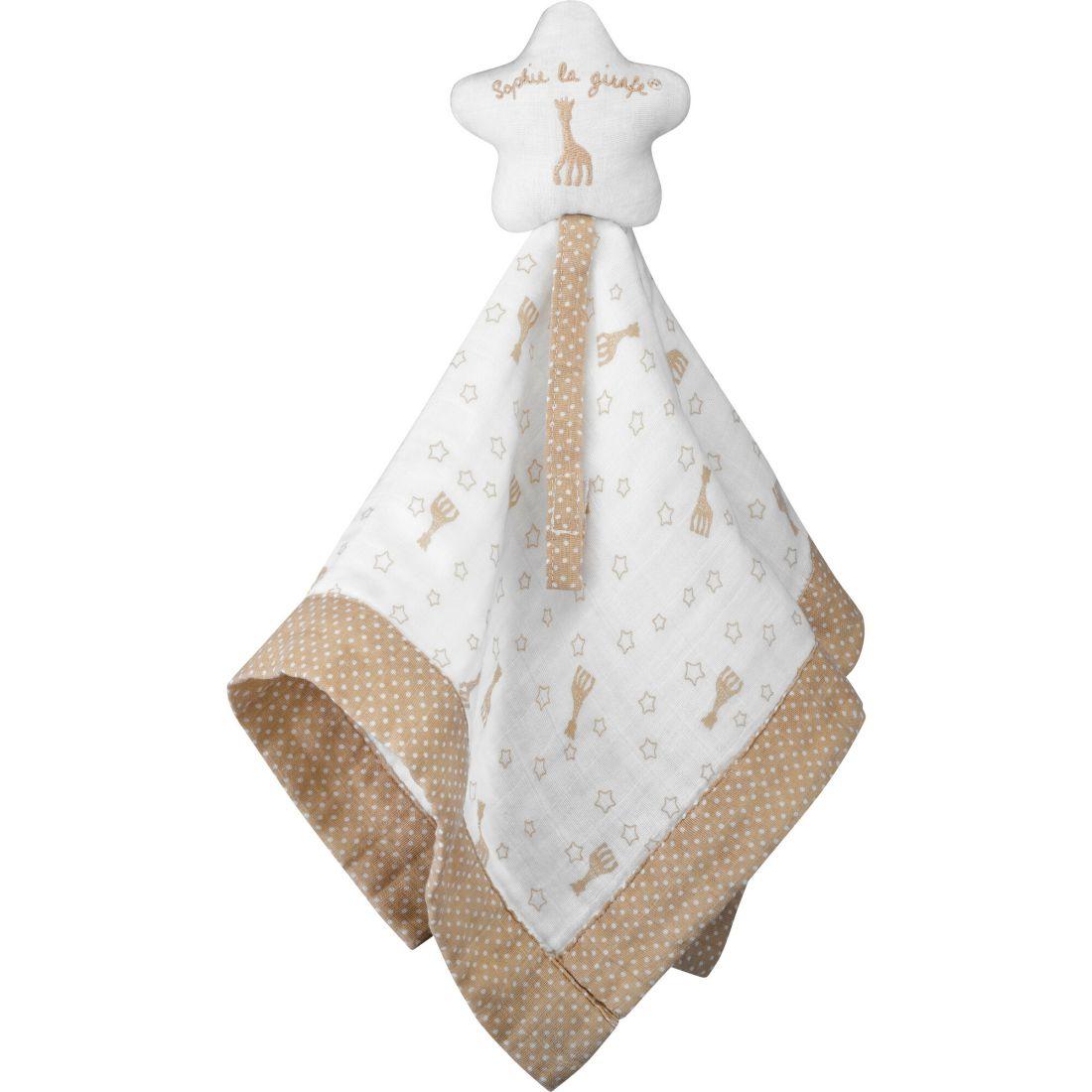 So’Pure Pacifier Holder Baby Blanket, White/Brown | Infant Development Baby & Toddler Infant Development