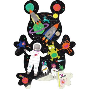 Space 20Pc "Alien" Shaped Jigsaw | Puzzles Imaginative Learning Multi