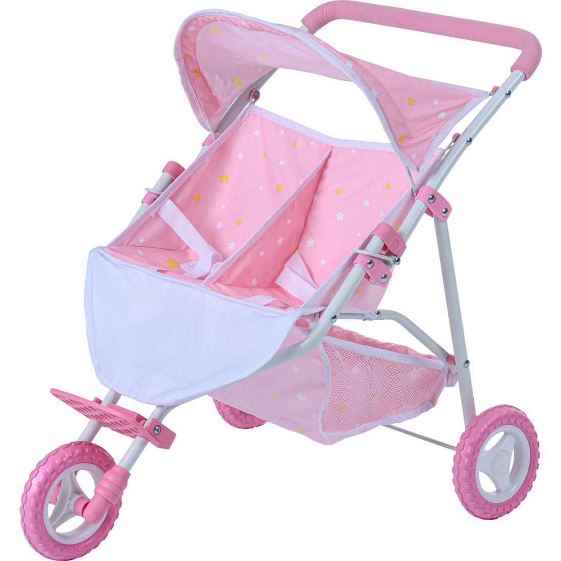 Stars Princess Deluxe Baby Doll Stroller, Pink/White | Dolls & Doll Accessories Dolls & Doll Accessories Dolls & Doll Accessories