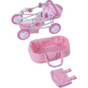 Stars Princess Deluxe Baby Doll Stroller, Pink/White | Dolls & Doll Accessories Dolls & Doll Accessories Dolls & Doll Accessories