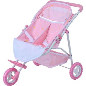 Stars Princess Deluxe Baby Doll Stroller, Pink/White | Dolls & Doll Accessories Dolls & Doll Accessories Dolls & Doll Accessories