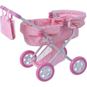 Stars Princess Deluxe Baby Doll Stroller, Pink/White | Dolls & Doll Accessories Dolls & Doll Accessories Dolls & Doll Accessories