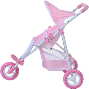 Stars Princess Deluxe Baby Doll Stroller, Pink/White | Dolls & Doll Accessories Dolls & Doll Accessories Dolls & Doll Accessories