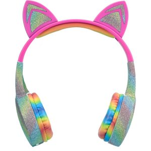 Stereo Bluetooth Rainbow Glitter Kids Headphones | Tech Toys Kids Prints