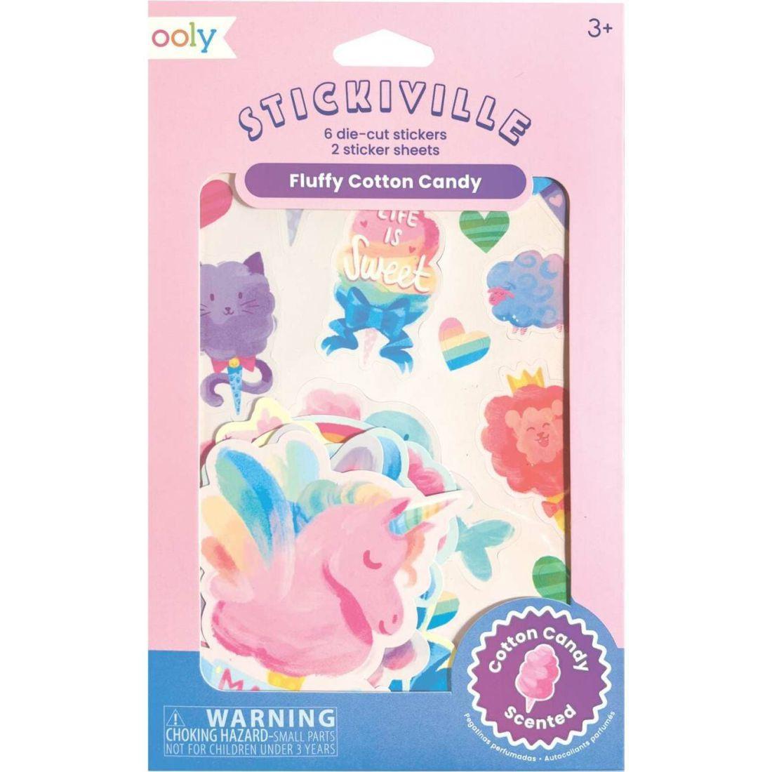 Stickiville Stickers: Fluffy Cotton Candy – Scented (2 Sheets & 6 Die-Cut)(Paper) | Arts & Crafts Arts & Crafts Arts & Crafts