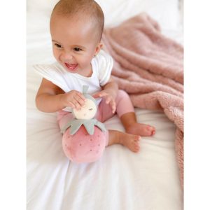 Strawberry Chime Toy, Pink | Plush Baby & Toddler Pink