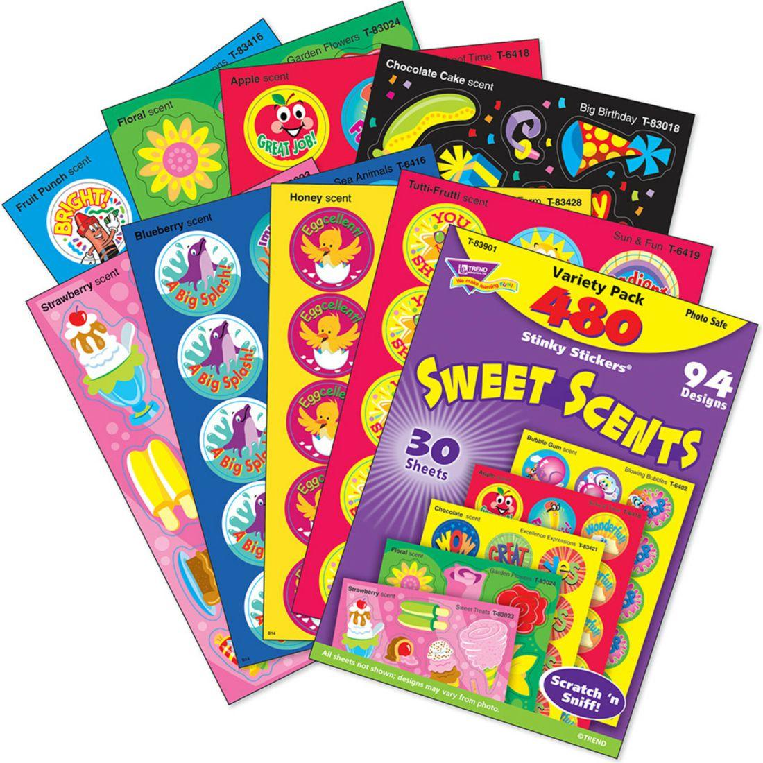 Sweet Scents Stinky Stickersvariety Pack | Educational Toys Educational Toys Educational Toys