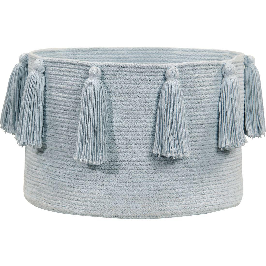 Tassels Basket, Soft Blue | Activity Rugs Activity Rugs Activity Rugs