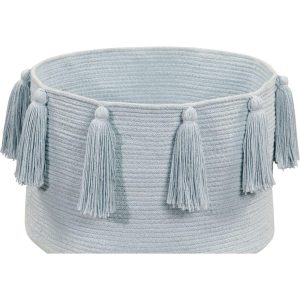 Tassels Basket, Soft Blue | Activity Rugs Activity Rugs Activity Rugs