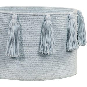 Tassels Basket, Soft Blue | Activity Rugs Activity Rugs Activity Rugs