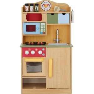 Teamson Kids Little Chef Florence Classic Wooden Play Kitchen | Play Kitchens Kids Brown