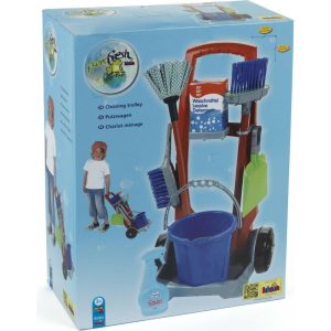 Theo Klein: Cleaning Trolley Kid’S Playset, 8 Pieces | Play Room Kids Multi