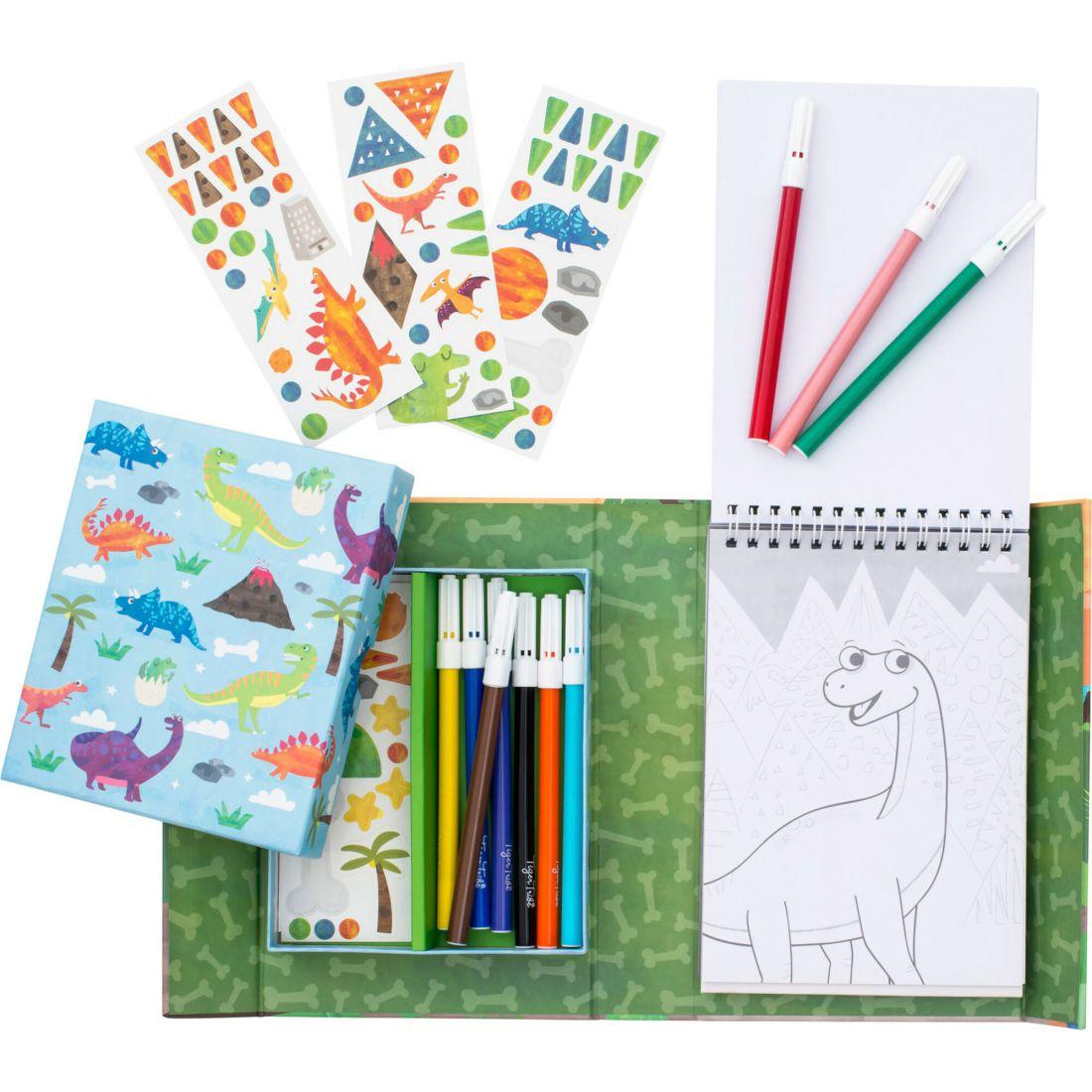 Tiger Tribe: Coloring Set – Dinosaur – Activity Set W/ Stickers | Arts & Crafts Arts & Crafts Arts & Crafts