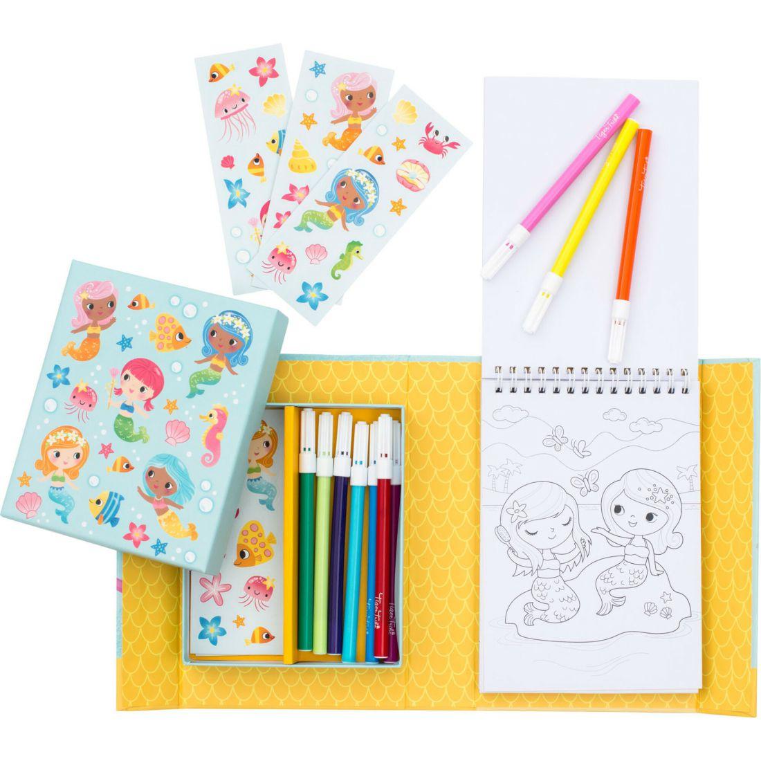 Tiger Tribe: Coloring Set – Mermaids Activity Set W/ Stickers | Arts & Crafts Arts & Crafts Arts & Crafts