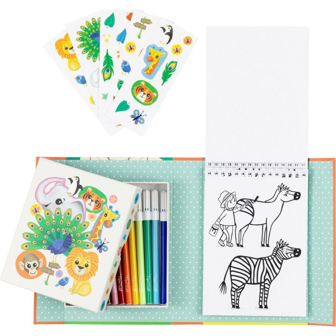 Tiger Tribe: Coloring Set – Zoo – Activity Set W/ Stickers | Arts & Crafts Arts & Crafts Arts & Crafts