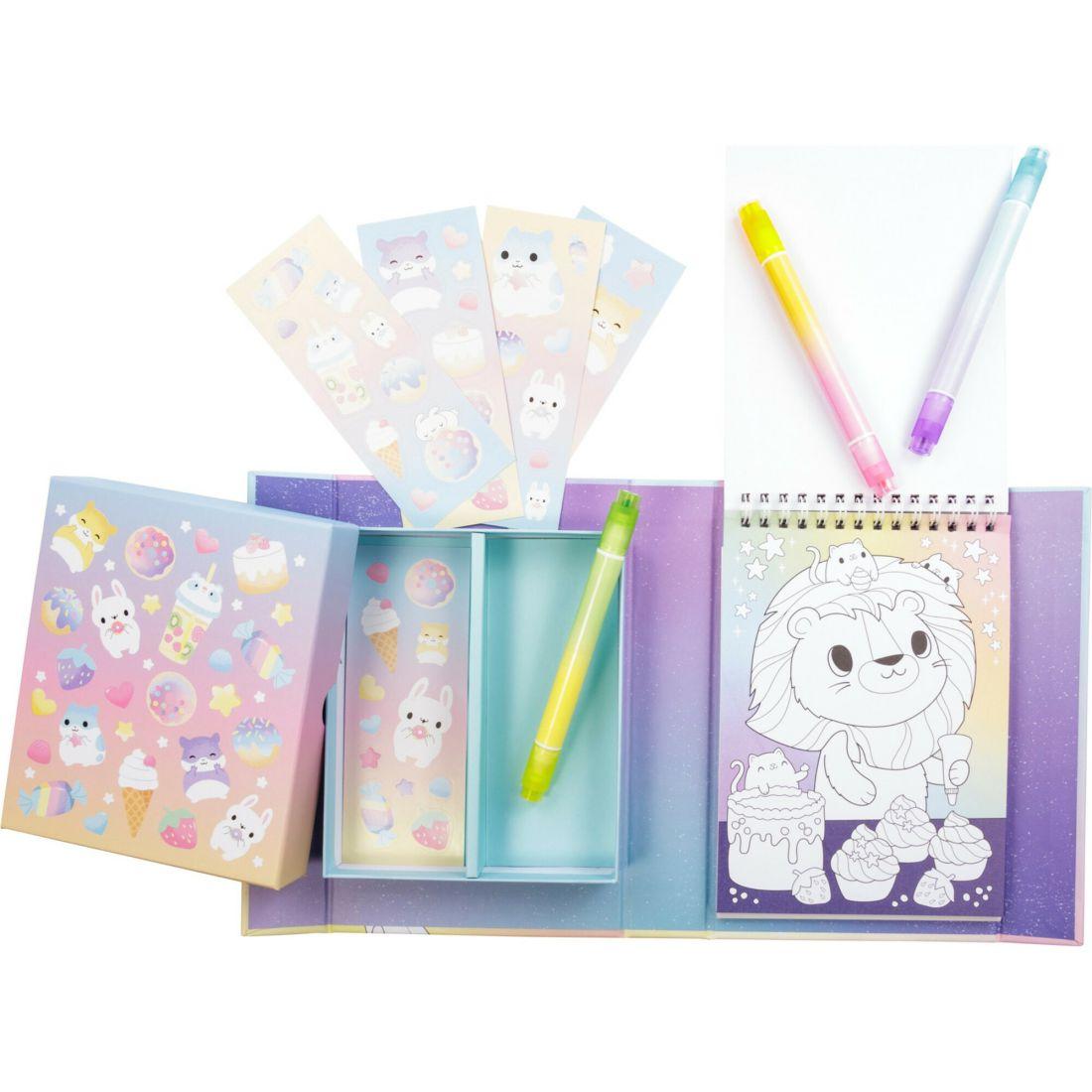 Tiger Tribe: Pastel Coloring Set – Kawaii Café -Activity Set | Arts & Crafts Arts & Crafts Arts & Crafts