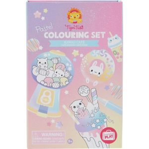 Tiger Tribe: Pastel Coloring Set – Kawaii Café -Activity Set | Arts & Crafts Arts & Crafts Arts & Crafts