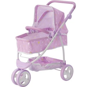 Twinkle Stars Princess 2-In-1 Baby Doll Stroller, Purple | Dolls & Doll Accessories Dolls & Doll Accessories Dolls & Doll Accessories